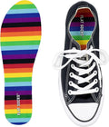 Flat Socks No Show Socks, Sockless Shoe Liner, No Slipping, No Stinking, Washable Barefoot Shoe Insert for Men and Women, Multi-Colored Patterns